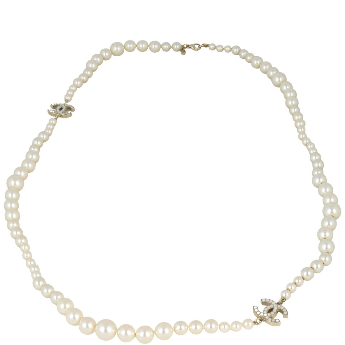 Chanel CC Pearl Long Necklace | Resin Pearl