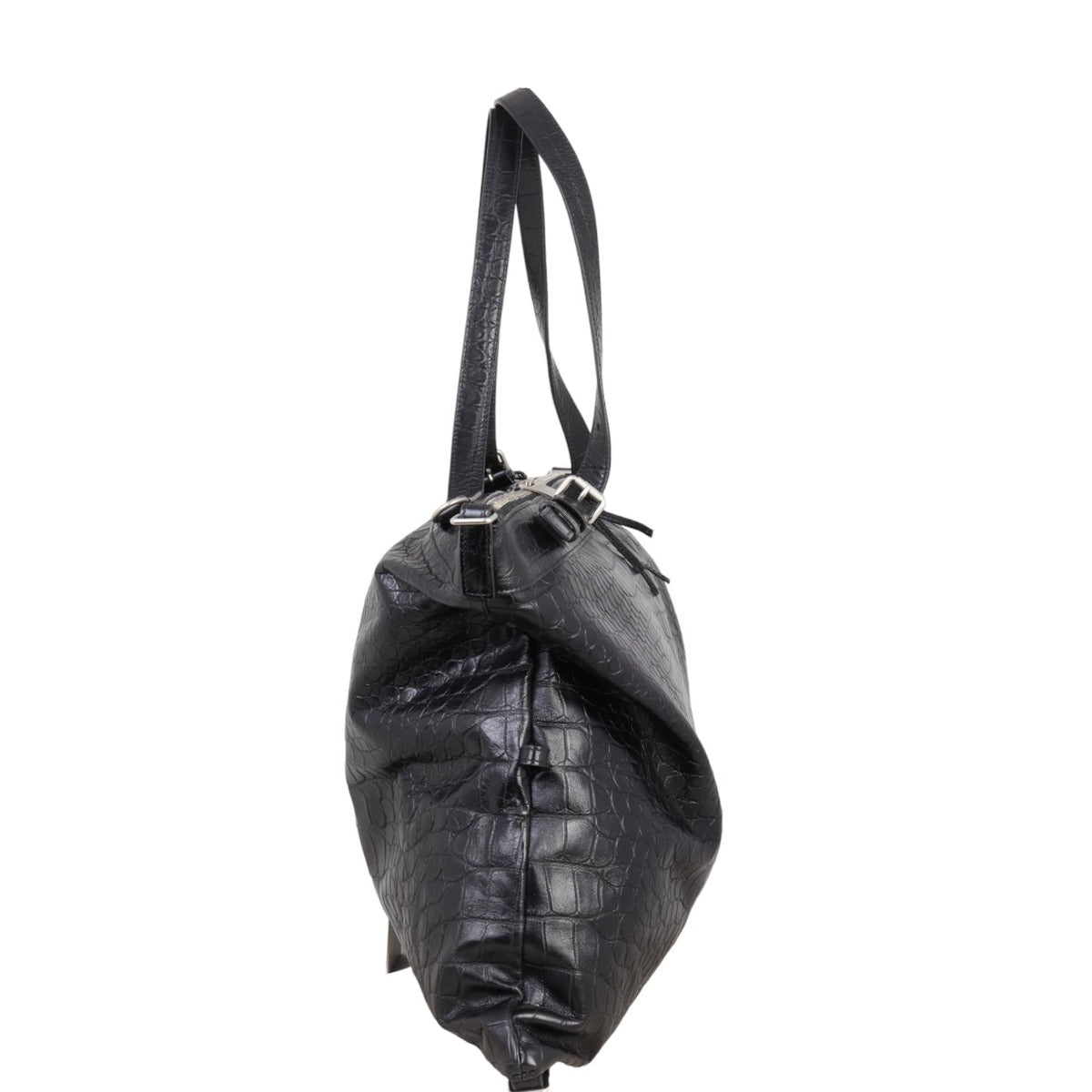 Saint Laurent Military ID Tote Large Croc-Embossed