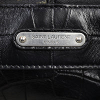 Saint Laurent Military ID Tote Large Croc-Embossed