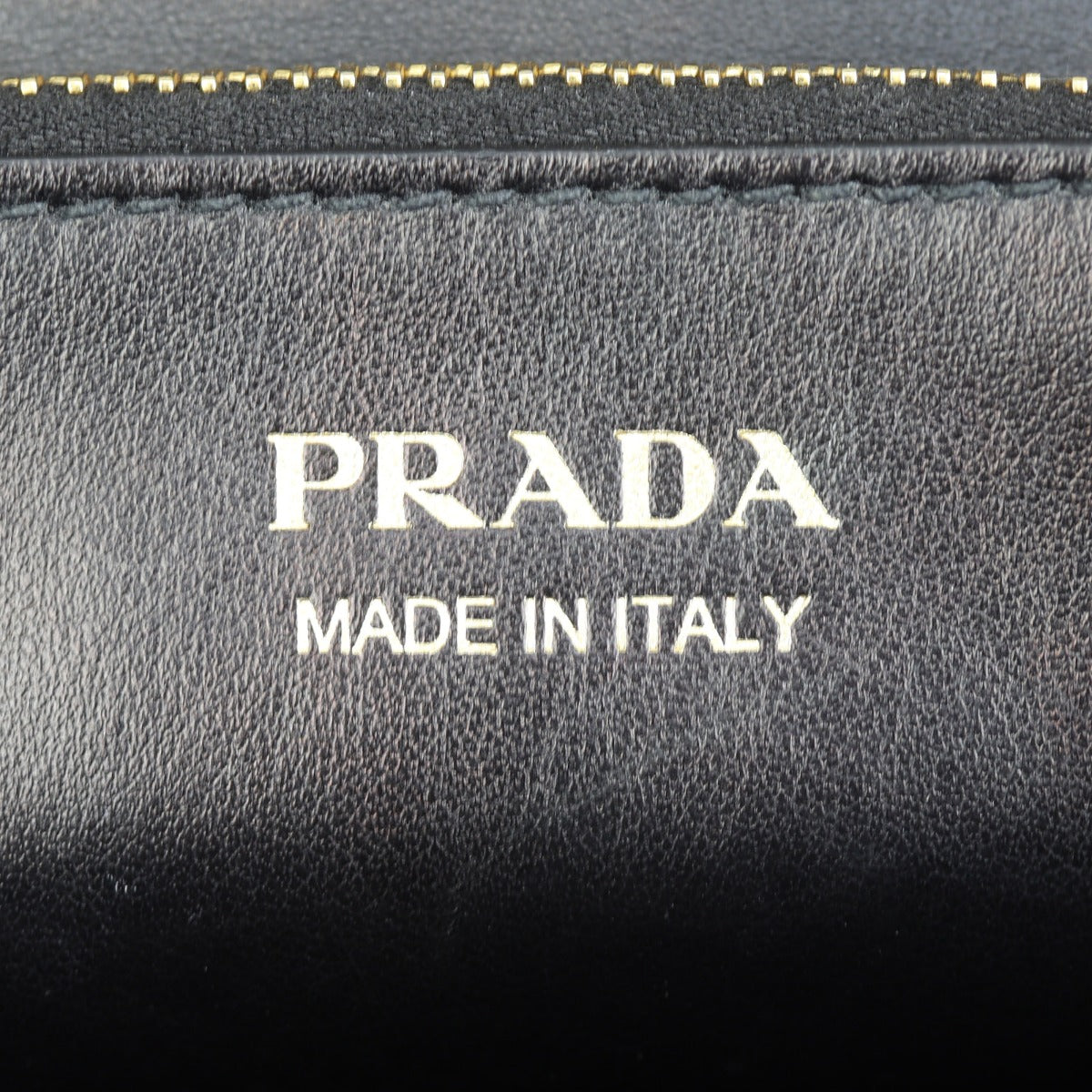 Prada Saffiano Cuir Monochrome Small Bag Interior Stamp
