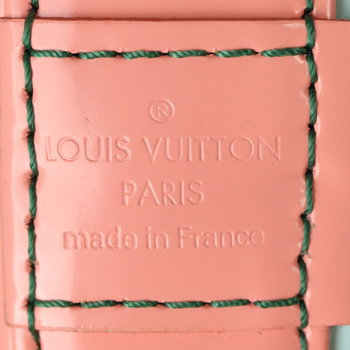 Louis Vuitton Alma PM Epi Aqua Interior Stamp