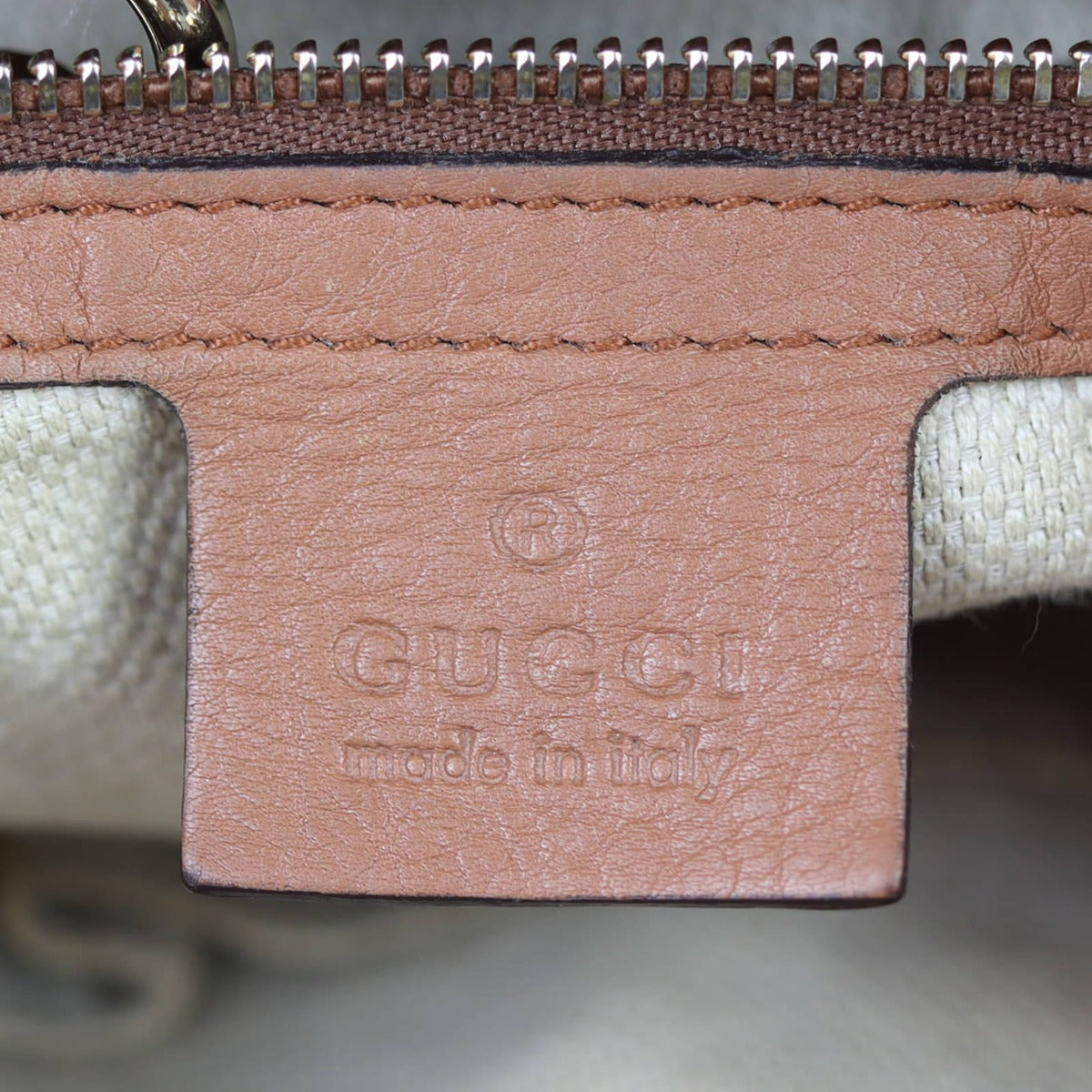 Gucci Soho Chain Shoulder Bag Medium Interior Stamp