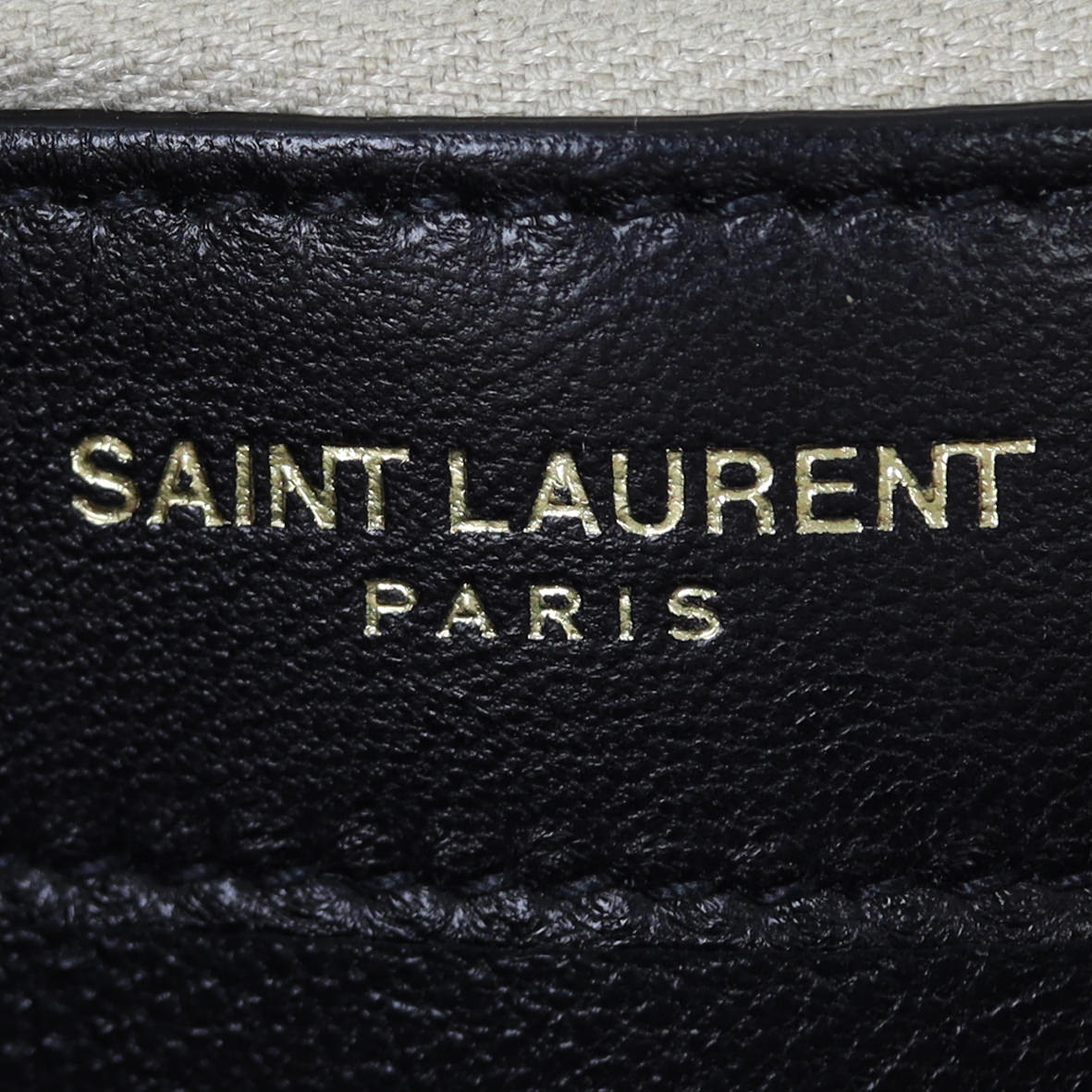 Saint Laurent Kate Tassel Chain Wallet Interior Stamp