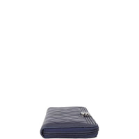 Chanel Boy Long Zipped Wallet | Navy Blue