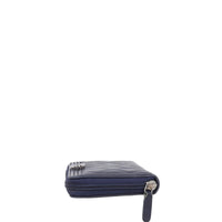Chanel Boy Long Zipped Wallet | Navy Blue