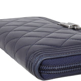 Chanel Boy Long Zipped Wallet | Navy Blue