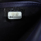 Chanel Boy Long Zipped Wallet | Navy Blue