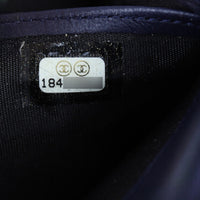 Chanel Boy Long Zipped Wallet | Navy Blue