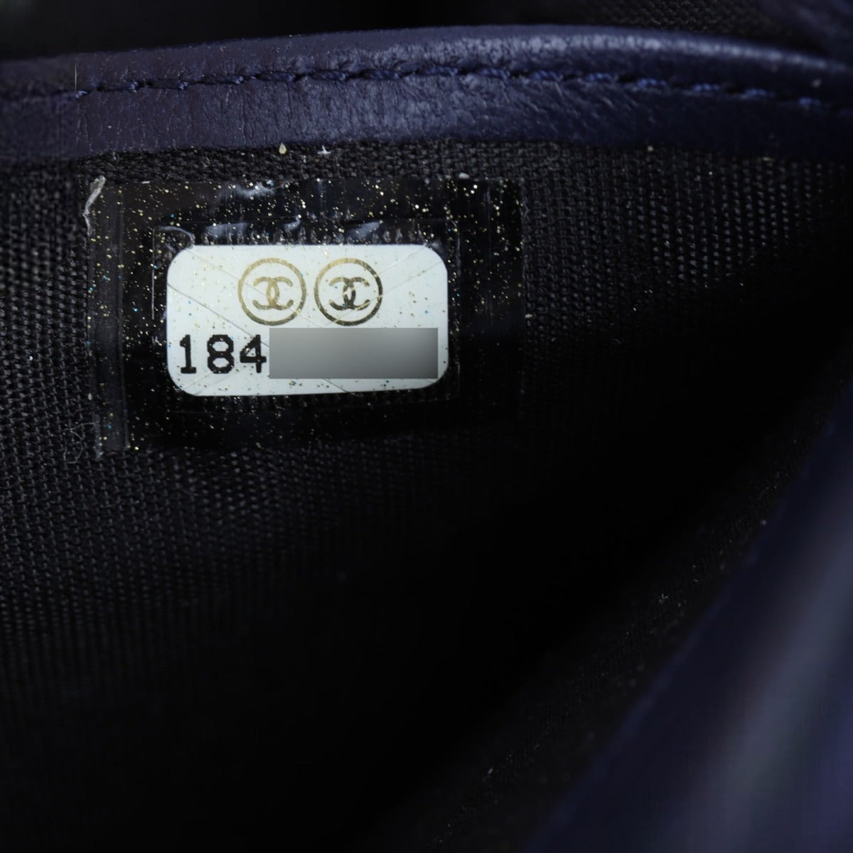 Chanel Boy Long Zipped Wallet | Navy Blue