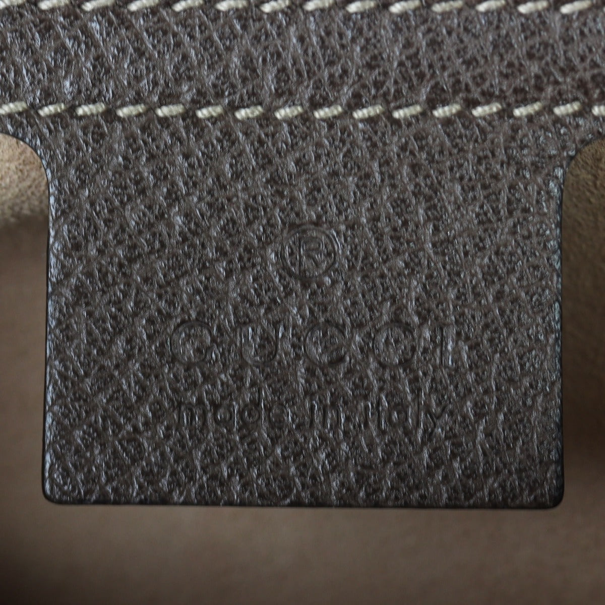 Gucci Ophidia GG Supreme Large Shoulder Bag Interior Stamp