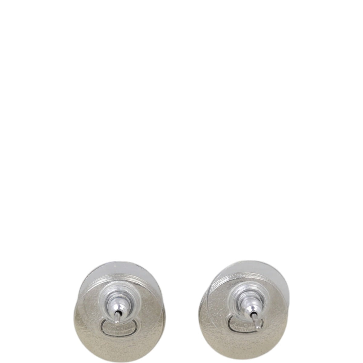 Chanel Crystal CC Button Earrings