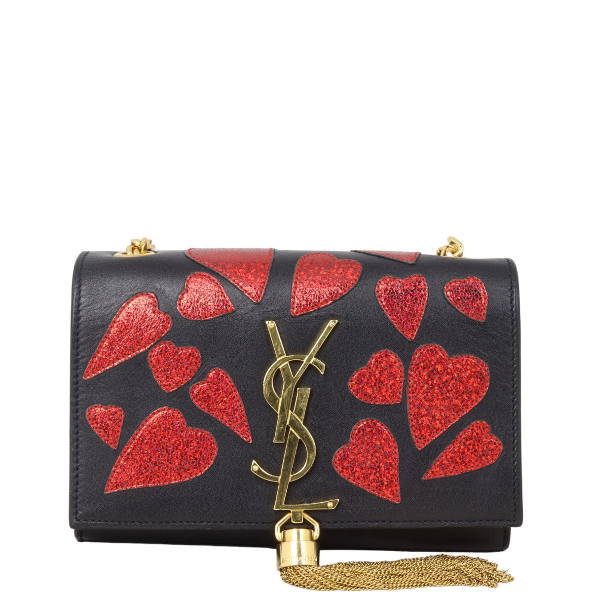 Saint Laurent Kate Tassel Chain Bag Small Hearts