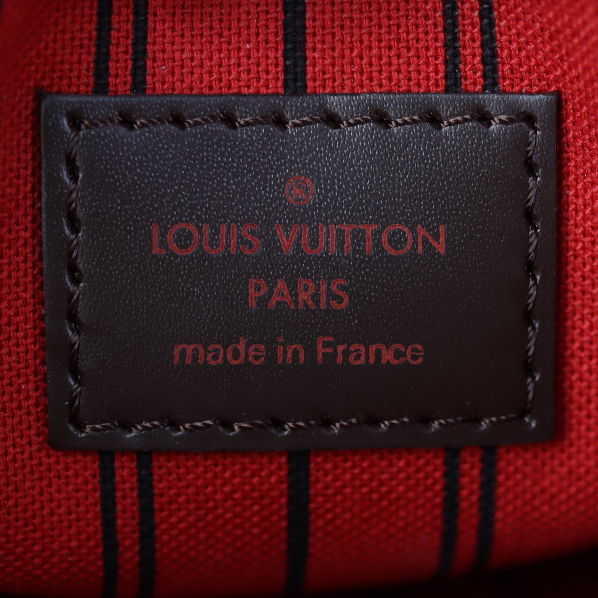 Louis Vuitton Neverfull GM Damier Ebene (with pouch) Interior Stamp