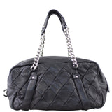 Chanel Diagonal Zip Bowler Bag front