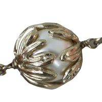 Chanel CC Pearl Long Necklace Missing Stone