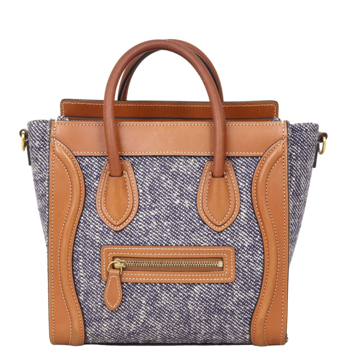 Celine Nano Luggage Tote Denim