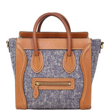 Celine Nano Luggage Tote Denim