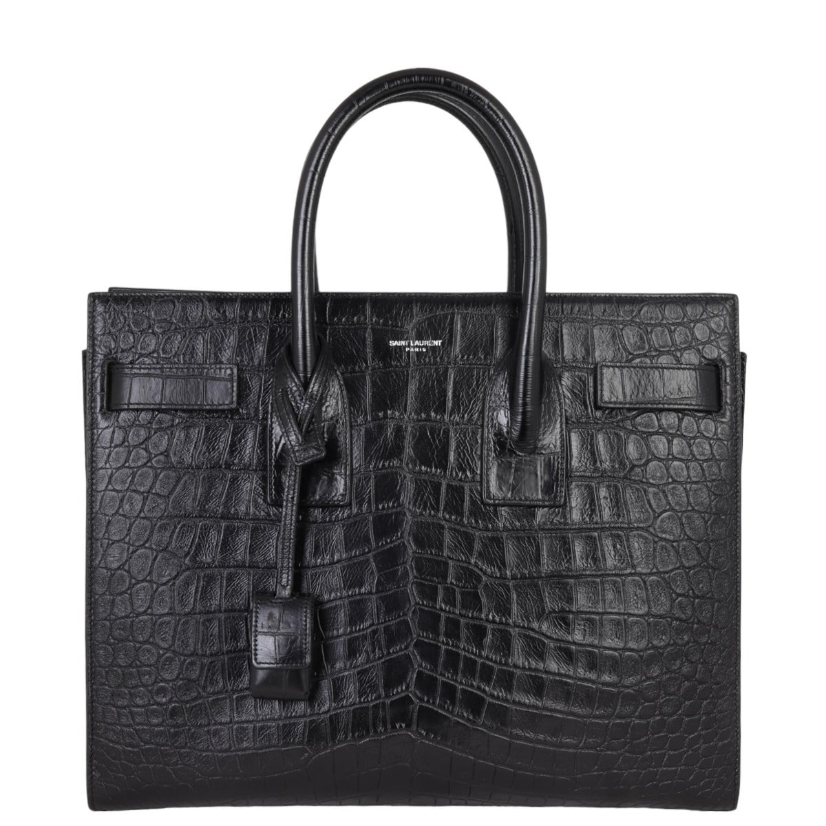Saint Laurent Sac de Jour Small Croc-Embossed