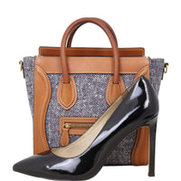 Celine Nano Luggage Tote Denim