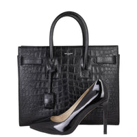 Saint Laurent Sac de Jour Small Croc-Embossed