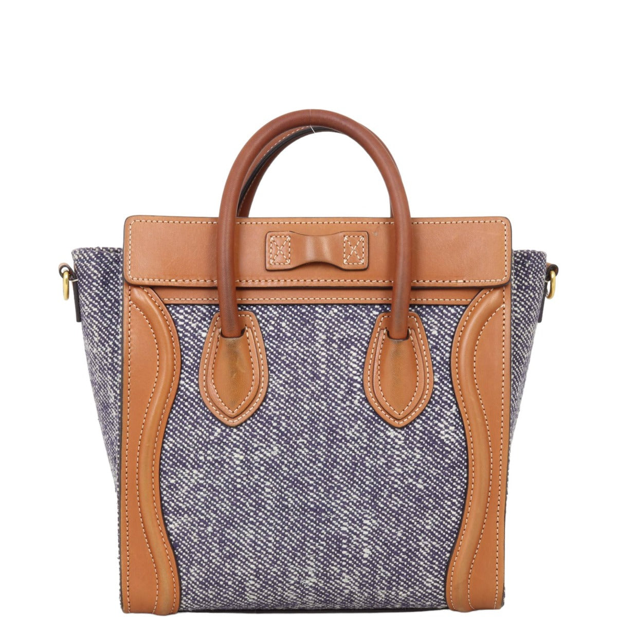 Celine Nano Luggage Tote Denim