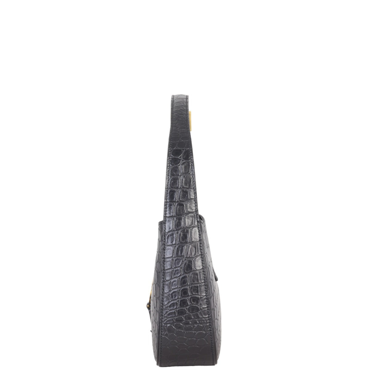 Saint Laurent Le 5 A 7 Hobo Croc-Embossed