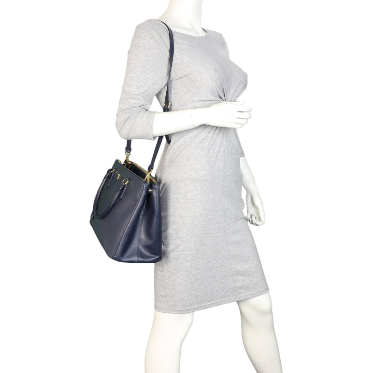 Prada Saffiano Lux Galleria Double Zip Tote Medium