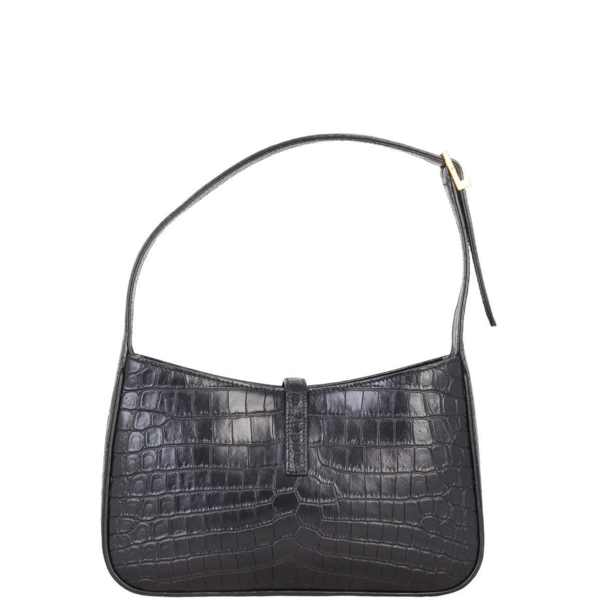 Saint Laurent Le 5 A 7 Hobo Croc-Embossed
