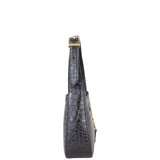 Saint Laurent Le 5 A 7 Hobo Croc-Embossed