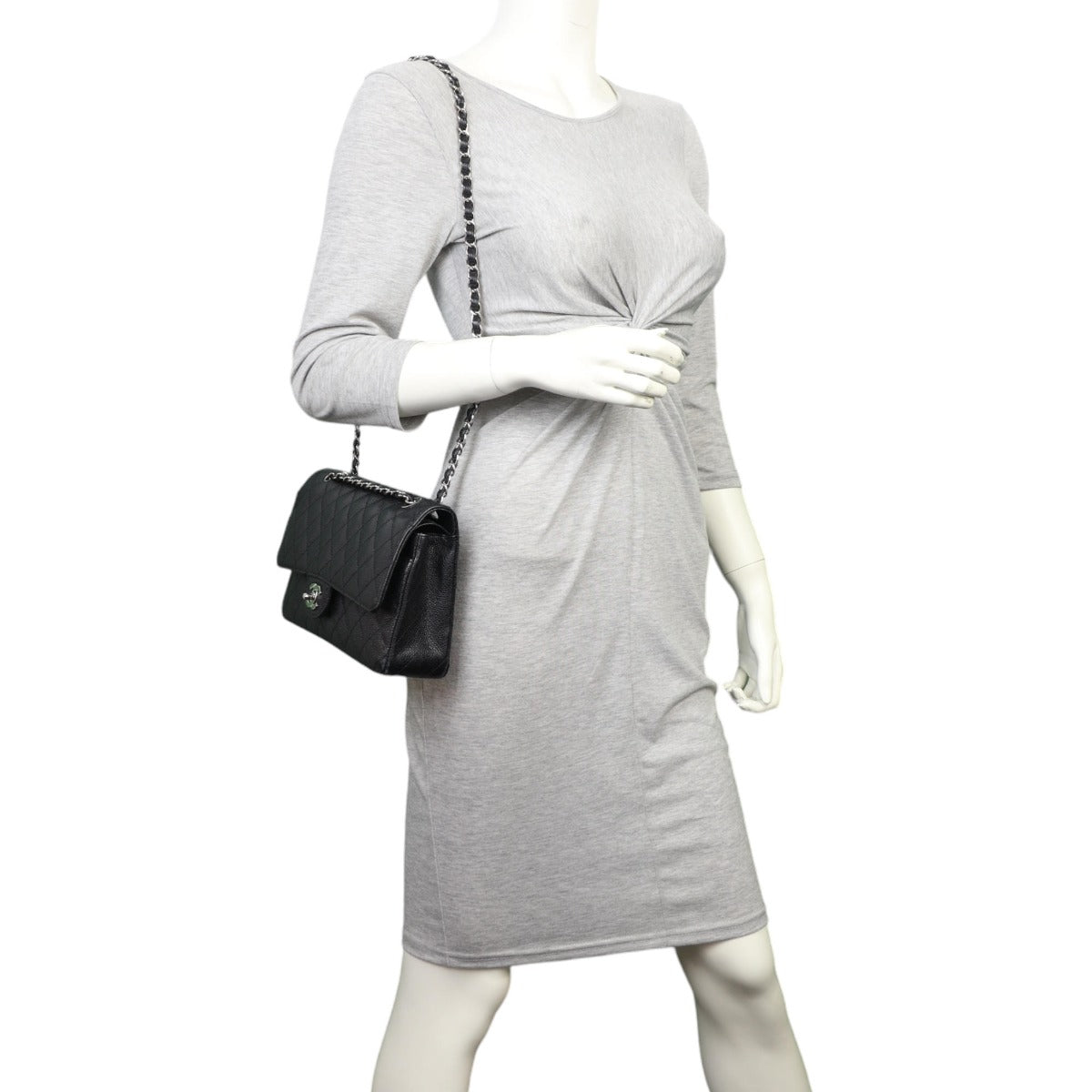 Chanel Classic Double Flap Medium | Black Caviar Silver Hardware