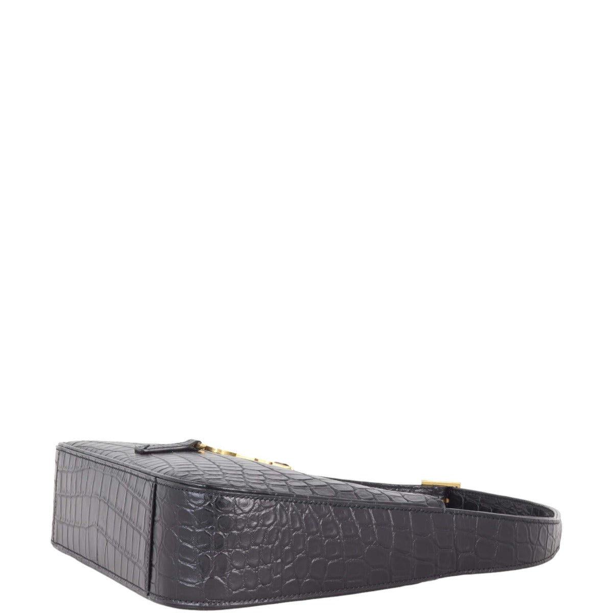 Saint Laurent Le 5 A 7 Hobo Croc-Embossed