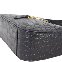 Saint Laurent Le 5 A 7 Hobo Croc-Embossed