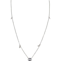 Gucci GG Running 18K White Gold Diamond Necklace