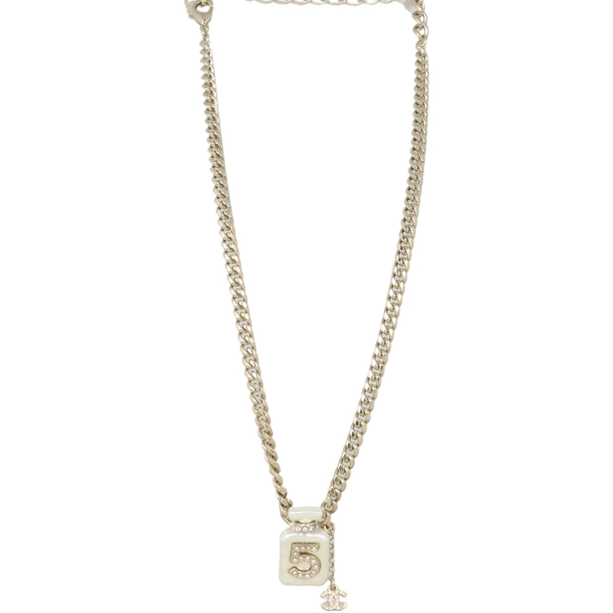 Chanel No.5 Crystal Perfume Bottle Necklace