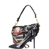 Dior Saddle Bag Embroidered Camouflage Flowers