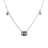 Gucci GG Running 18K White Gold Diamond Necklace
