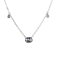 Gucci GG Running 18K White Gold Diamond Necklace