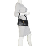 Saint Laurent Le 5 A 7 Hobo Croc-Embossed