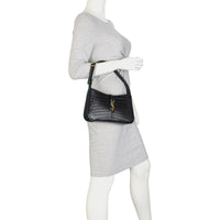 Saint Laurent Le 5 A 7 Hobo Croc-Embossed