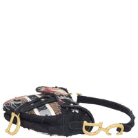 Dior Saddle Bag Embroidered Camouflage Flowers