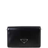 Prada Brushed Leather Chain Flap Bag