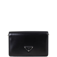 Prada Brushed Leather Chain Flap Bag