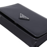 Prada Brushed Leather Chain Flap Bag