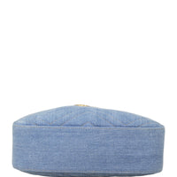 Gucci Pearl GG Marmont Denim Small Shoulder Bag