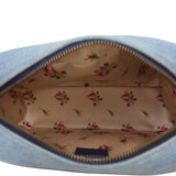 Gucci Pearl GG Marmont Denim Small Shoulder Bag