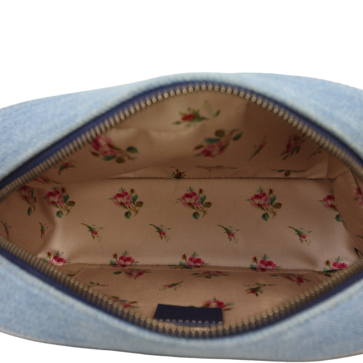 Gucci Pearl GG Marmont Denim Small Shoulder Bag