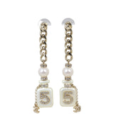 Chanel No.5 Crystal Perfume Bottle Drop Earrings