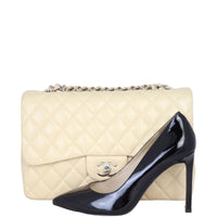 Chanel Classic Single Flap Jumbo | Beige Lambskin