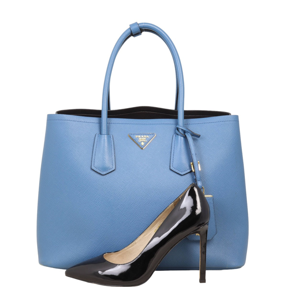 Prada Saffiano Cuir Double Bag Large