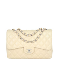Chanel Classic Single Flap Jumbo | Beige Lambskin
